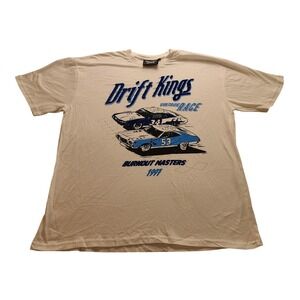 Super Massive Drift Kings Vintage Race 1997 Graphic‎ T-Shirt White Men's Size XL